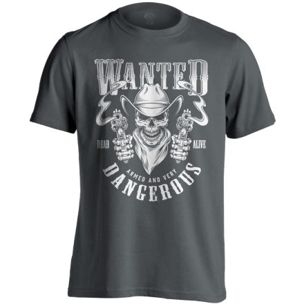 VadNyugat "wanted" USA férfi póló (szénszürke)