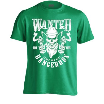 VadNyugat "wanted" USA férfi póló (zöld)