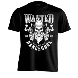 VadNyugat "wanted" USA férfi póló (fekete)