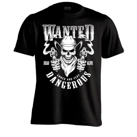 VadNyugat "wanted" USA férfi póló (fekete)