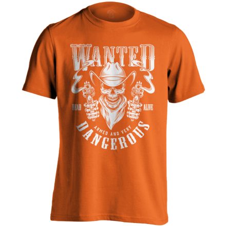 VadNyugat "wanted" USA férfi póló (narancssárga)