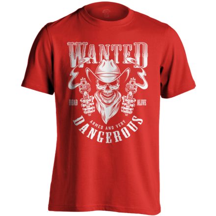 VadNyugat "wanted" USA férfi póló (piros)