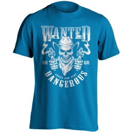 VadNyugat "wanted" USA férfi póló (zafírkék)