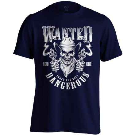 VadNyugat "wanted" USA férfi póló (tengerészkék)