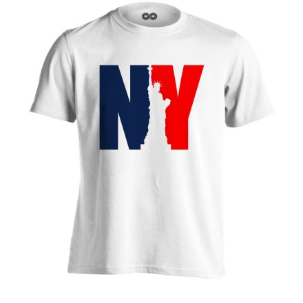 NewYork "monogram" USA férfi póló (fehér)