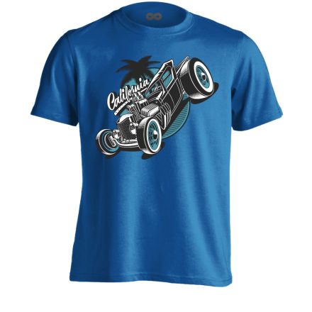 Autós "Kalifornia" USA férfi póló (kék)