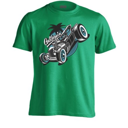 Autós "Kalifornia" USA férfi póló (zöld)