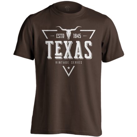 Texas "triangulum" USA férfi póló (csokoládébarna)