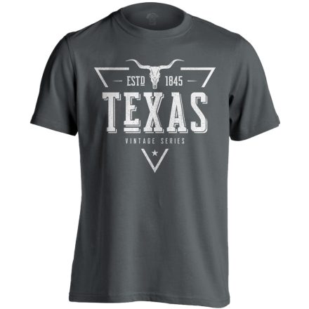 Texas "triangulum" USA férfi póló (szénszürke)