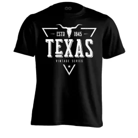 Texas "triangulum" USA férfi póló (fekete)