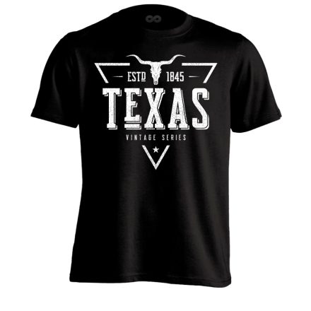Texas "triangulum" USA férfi póló (fekete)