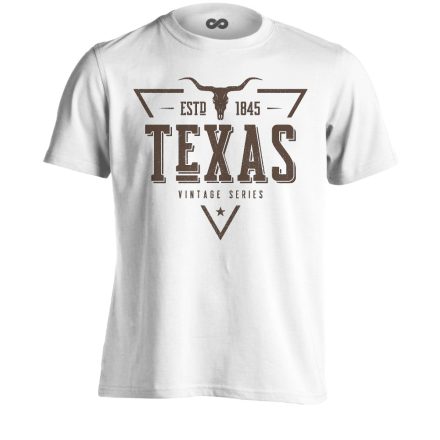 Texas "triangulum" USA férfi póló (fehér)