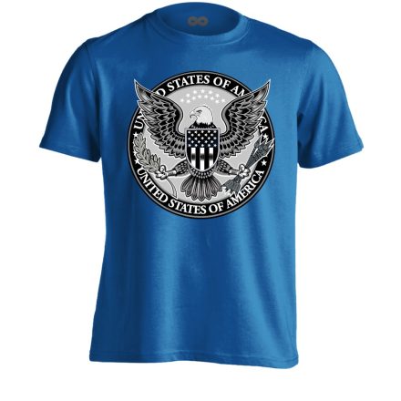 Sas "címer" USA férfi póló (kék)
