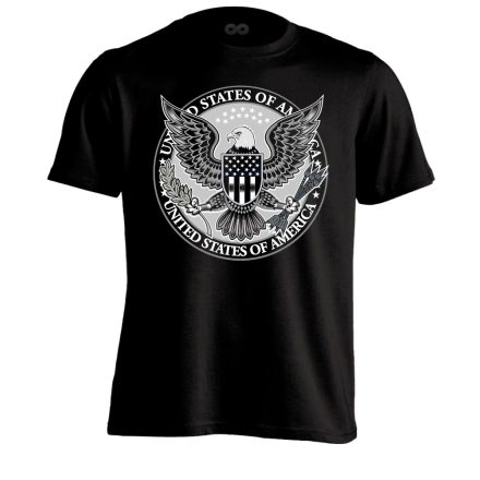 Sas "címer" USA férfi póló (fekete)