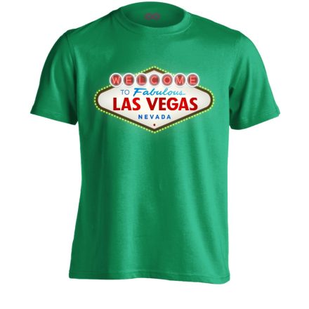 LasVegas "tábla" USA férfi póló (zöld)