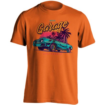 Autós "garage" USA férfi póló (narancssárga)