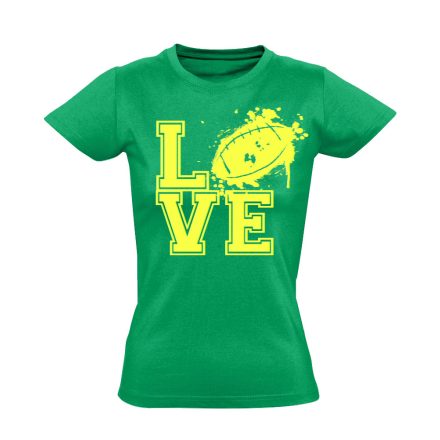 Imádás amerikai focis női póló (zöld)