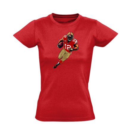 49esek amerikai focis női póló (piros)