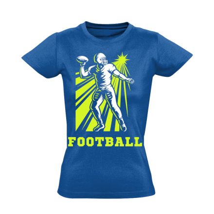 Reflektorfény amerikai focis női póló (kék)
