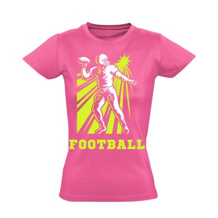 Reflektorfény amerikai focis női póló (rózsaszín)