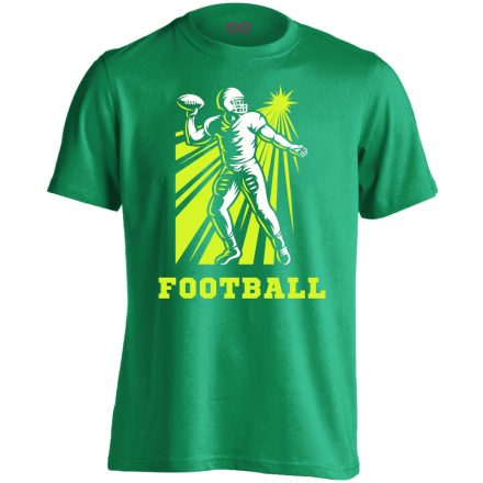 Reflektorfény amerikai focis férfi póló (zöld)