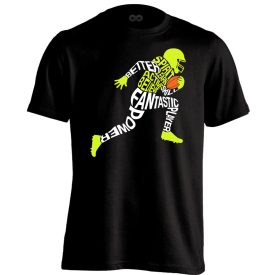 Betűvető amerikai focis férfi póló (fekete)