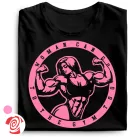 Woman can go too body building női póló (fekete)