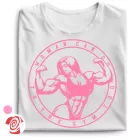 Woman can go too body building női póló (fehér)