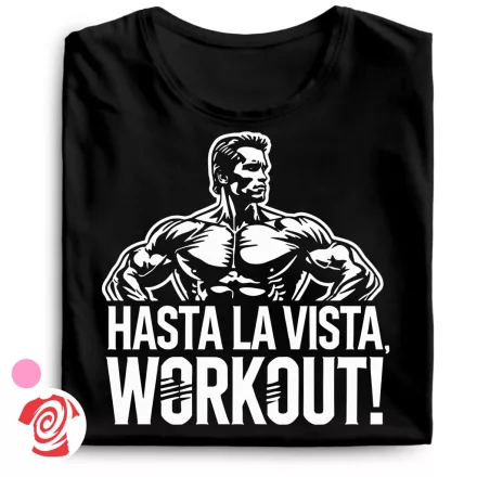 Hasta La Vista body building női póló (fekete)