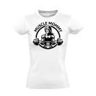 Muscle Mommy body building női póló (fehér)