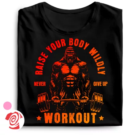 Raise your body body building női póló (fekete)