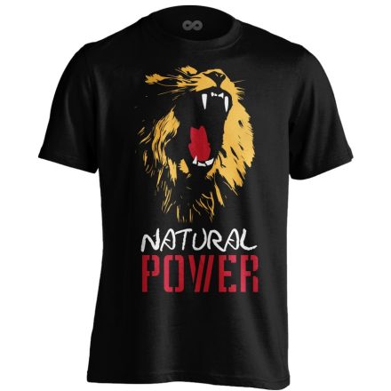 Natural Power Lion body building póló (fekete)