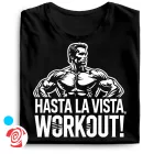 Hasta La Vista body building férfi póló (fekete)