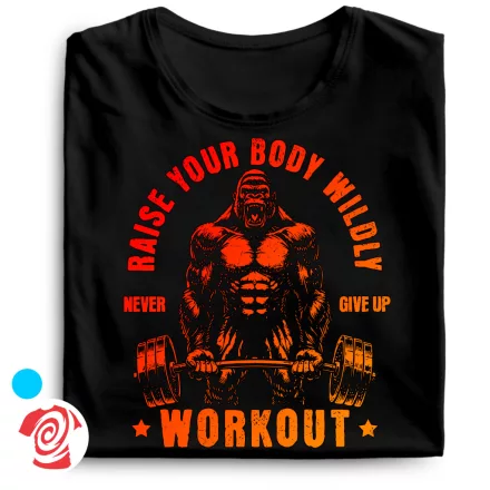 Raise your body body building férfi póló (fekete)