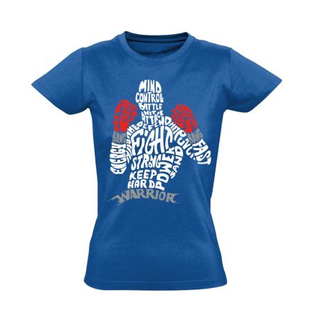 ÜtősFelhő bokszolós női póló (kék)