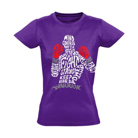 ÜtősFelhő bokszolós női póló (lila)