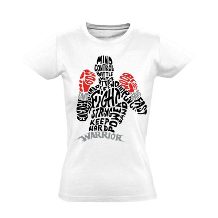 ÜtősFelhő bokszolós női póló (fehér)