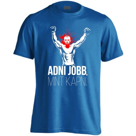 AdniJobb bokszolós férfi póló (kék)