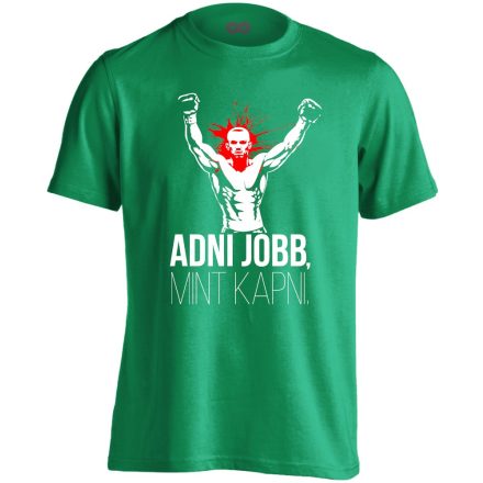 AdniJobb bokszolós férfi póló (zöld)