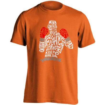 ÜtősFelhő bokszolós férfi póló (narancssárga)