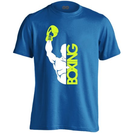 KezetFel bokszolós férfi póló (kék)