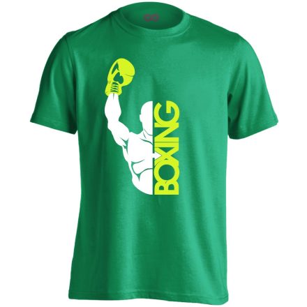 KezetFel bokszolós férfi póló (zöld)