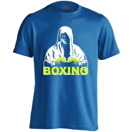 Anonymus bokszolós férfi póló (kék)