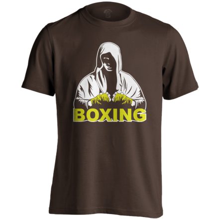 Anonymus bokszolós férfi póló (csokoládébarna)
