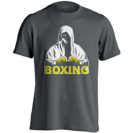 Anonymus bokszolós férfi póló (szénszürke)