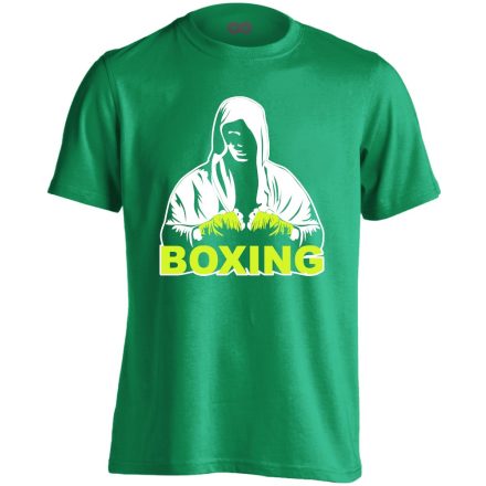 Anonymus bokszolós férfi póló (zöld)