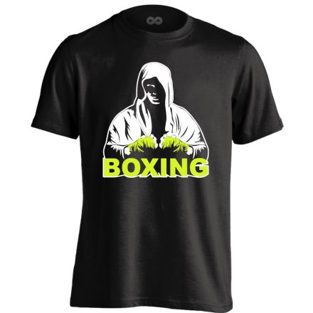 Anonymus bokszolós férfi póló (fekete)