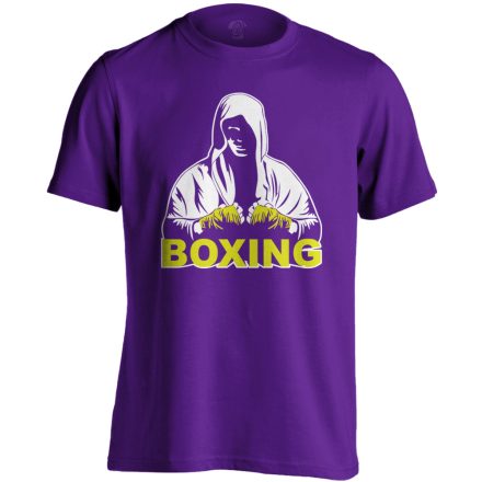 Anonymus bokszolós férfi póló (lila)