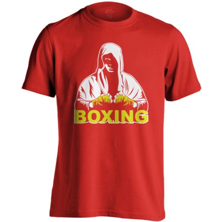 Anonymus bokszolós férfi póló (piros)