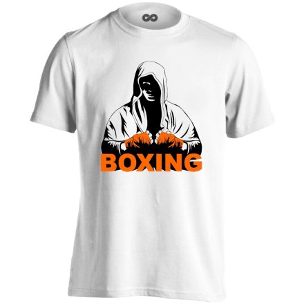 Anonymus bokszolós férfi póló (fehér)